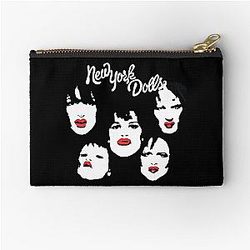 New York Dolls Classic Retro Faces Logo Zipper Pouch
