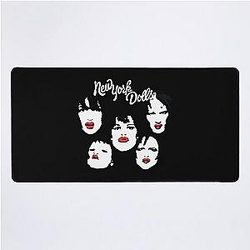 New York Dolls Classic Retro Faces Logo Desk Mat