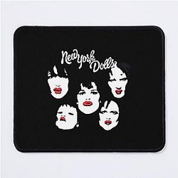 New York Dolls Classic Retro Faces Logo Mouse Pad