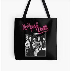 New York Dolls - White All Over Print Tote Bag