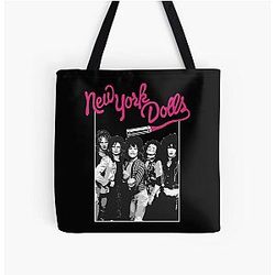New York Dolls - White  All Over Print Tote Bag