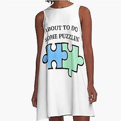 About to do Some Puzzlin' - New Girl Winston Bishop A-Line Dress