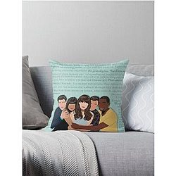 new girl cast and quotes Throw Pillow