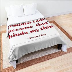 New girl feminist rants red Comforter
