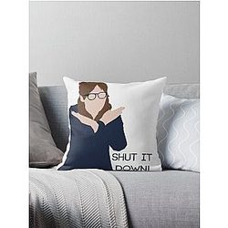 Shut it Down! New Girl Throw Pillow