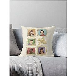 New Girl Vintage Frames Throw Pillow