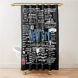 New Girl Memorable Quotes White Font Shower Curtain