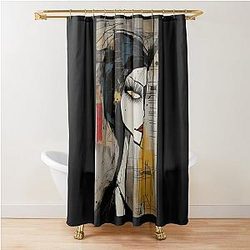 New Girl Portrait Shower Curtain