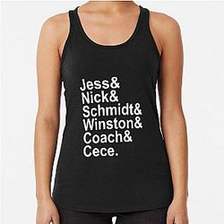 New Girl Name Design- White Text Racerback Tank Top