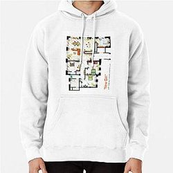 Floorplan of the loft  apartment from NEW GIRL Pullover Hoodie