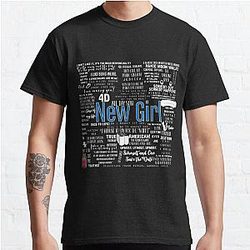 New Girl Memorable Quotes White Font Classic T-Shirt