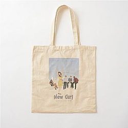 New Girl Minimalist Illustration Cotton Tote Bag