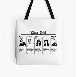 New Girl All Over Print Tote Bag