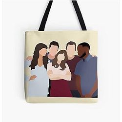 New Girl Gang All Over Print Tote Bag