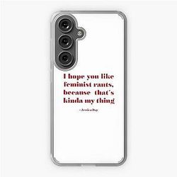 New girl feminist rants red Samsung Galaxy Soft Case