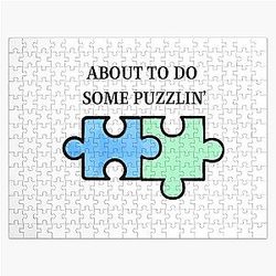 About to do Some Puzzlin' - New Girl Winston Bishop Jigsaw Puzzle