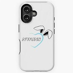 NewJeans Heart Bunny, New Jeans Logo and Mascot Bunny, Kpop NWJNS Merch, Ditto iPhone Tough Case
