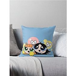 NewJeans NWJNS New Jeans Powerpuff girls sticker pack Hanni Hyein Minji Haerin Danielle cute aesthetic couple Tokkis lightstick Light stick  Throw Pillow