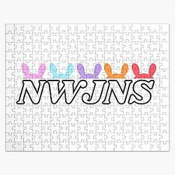 NWJNS Bunnies, New Jeans Logo and Mascot Bunny, Kpop NewJeans Merch, Ditto Jigsaw Puzzle