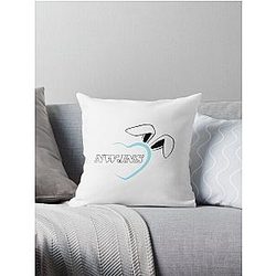 NewJeans Heart Bunny, New Jeans Logo and Mascot Bunny, Kpop NWJNS Merch, Ditto Throw Pillow