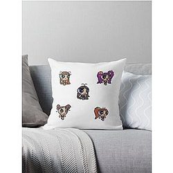 NewJeans PowerPuff Girls Throw Pillow