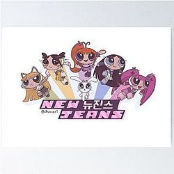 newjeans powerpuff girls sticker  Poster