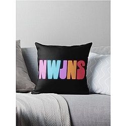 NewJeans NWJNS Logo Throw Pillow