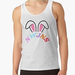 NewJeans Bunny Ears, New Jeans Logo and Mascot Bunny, Kpop NWJNS Merch, Ditto Tank Top
