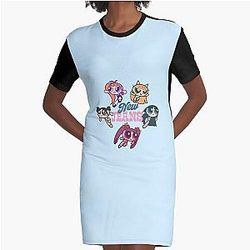 NewJeans Powerpuff Girls Graphic T-Shirt Dress