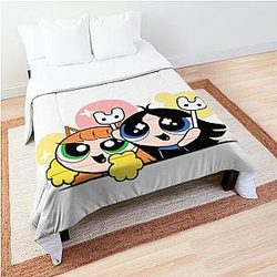 NewJeans NWJNS New Jeans Powerpuff girls sticker pack Hanni Hyein Minji Haerin Danielle cute aesthetic couple Tokkis lightstick Light stick  Comforter