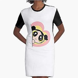 NewJeans NWJNS New Jeans Powerpuff girls Danielle cute aesthetic sticker Graphic T-Shirt Dress