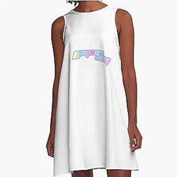 Super Shy Y2K Font NewJeans A-Line Dress