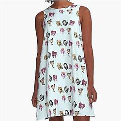 NewJeans Powerpuff Girls Sticker Pack A-Line Dress