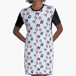 NewJeans Powerpuff Girls Graphic T-Shirt Dress
