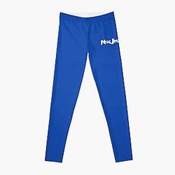 Newjeans logo NWJNS kpop Y2K aesthetic Blue background Leggings