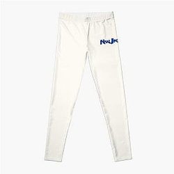 Newjeans logo NWJNS kpop Y2K aesthetic Blue text Leggings