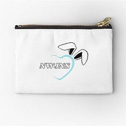 NewJeans Heart Bunny, New Jeans Logo and Mascot Bunny, Kpop NWJNS Merch, Ditto Zipper Pouch