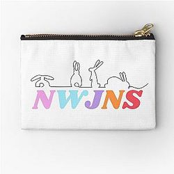 NewJeans K-Pop Group, New Jeans Logo en Mascotte Bunny, Kpop NWJNS Merch, Ditto Zipper Pouch