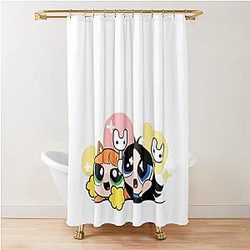 NewJeans NWJNS New Jeans Powerpuff girls sticker pack Hanni Hyein Minji Haerin Danielle cute aesthetic couple Tokkis lightstick Light stick  Shower Curtain