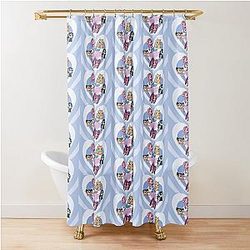 NewJeans Powerpuff Girls Heart Shower Curtain