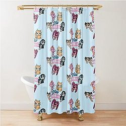 NewJeans Powerpuff Girls Shower Curtain