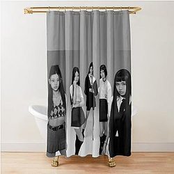 Newjeans black and white cool picture ot5 Shower Curtain