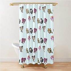 NewJeans Powerpuff Girls Sticker Pack Shower Curtain