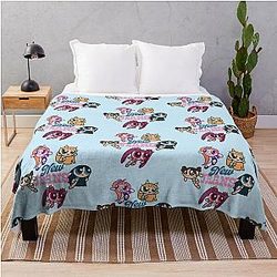NewJeans Powerpuff Girls Throw Blanket