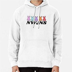 NewJeans Bunnies, New Jeans Logo and Mascot Bunny, Kpop NWJNS Merch, Ditto Pullover Hoodie