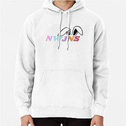NewJeans Bunny Ears, New Jeans Logo and Mascot Bunny, Kpop NWJNS Merch, Ditto Pullover Hoodie