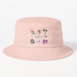 NewJeans All Members Powderpuff x Get Up Stickers Bucket Hat
