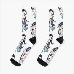 NewJeans Minji Chibi Drawing Socks