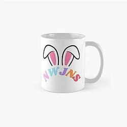 NewJeans Bunny Ears, New Jeans Logo and Mascot Bunny, Kpop NWJNS Merch, Ditto Classic Mug