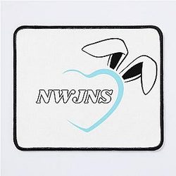 NewJeans Heart Bunny, New Jeans Logo and Mascot Bunny, Kpop NWJNS Merch, Ditto Mouse Pad